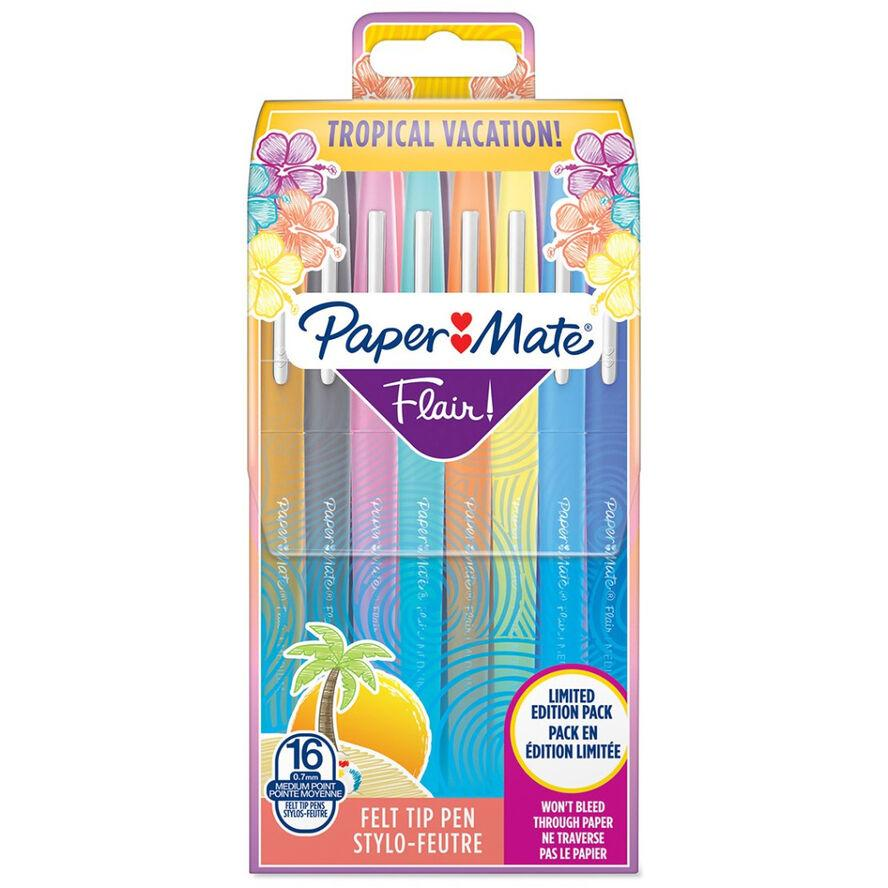PAPER MATE Faserschreiber Flair Tropical M 16er Etui sort. (2061396) (2061396)