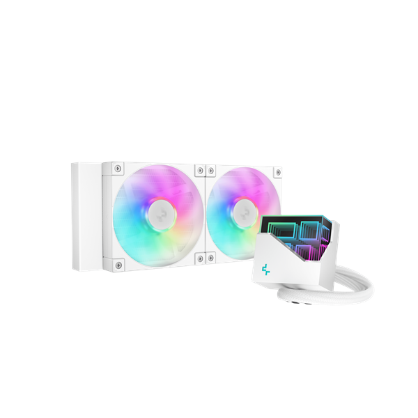 DeepCool LT240 Procesor Vodné chladenie typu všetko v jednom 12 cm Biela 1 kusov (LT240 WH ARGB)
