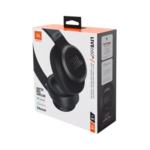 Аудио слушалки Over-ear JBL Live 660NC, Noise Cancelling, Bluetooth, Вокален асистент, Черен