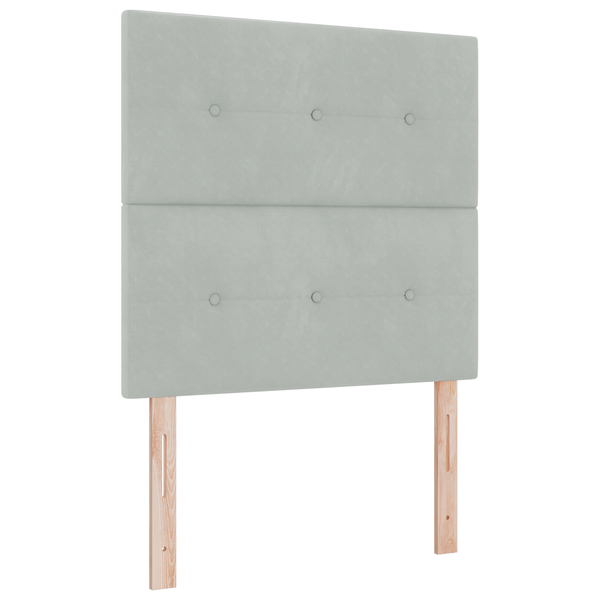Boxspring Ágy Matrac Külön világítással Szürke 120x190 cm Bársonyos