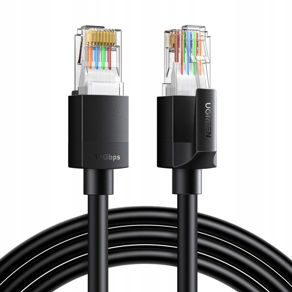 Kabel Ethernet Ugreen NW315, Cat6A UTP, 10m (czarny)