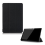Tok álló, bőr hatású (FLIP, oldalra nyíló, TRIFOLD asztali tartó funkció) FEKETE [Huawei Mediapad T5 10 WIFI]
