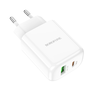 Borofone Síťová nabíječka BN4 Potential - USB + Typ C - QC 3.0 PD 2.0 20W