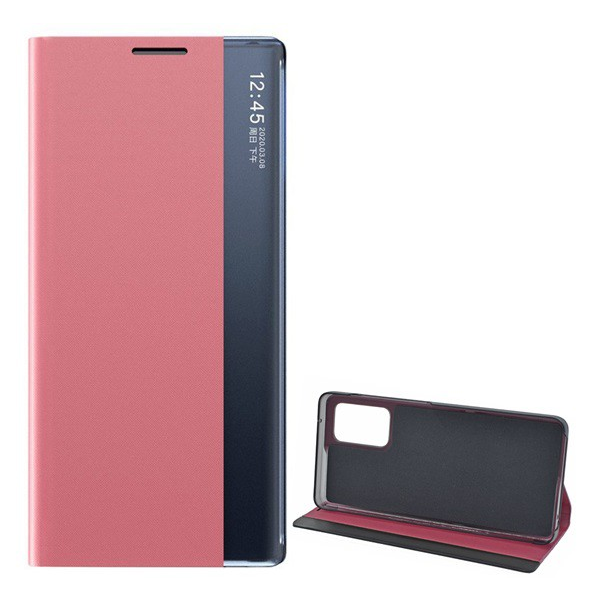 Samsung Galaxy A72 4G (Sm-A725F), Galaxy A72 5G (Sm-A726F) Case Standing, Textile Effect (Active Flip, Side Opening, Desktop Holder Function, Smart View Cover) Pink