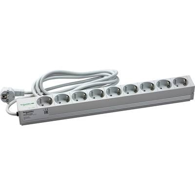 Schneider Electric NSYAPU19S9 19 coll Hálózati szekrény elosztó 1 ME Védőérintkezős dugalj Alumínium (NSYAPU19S9)