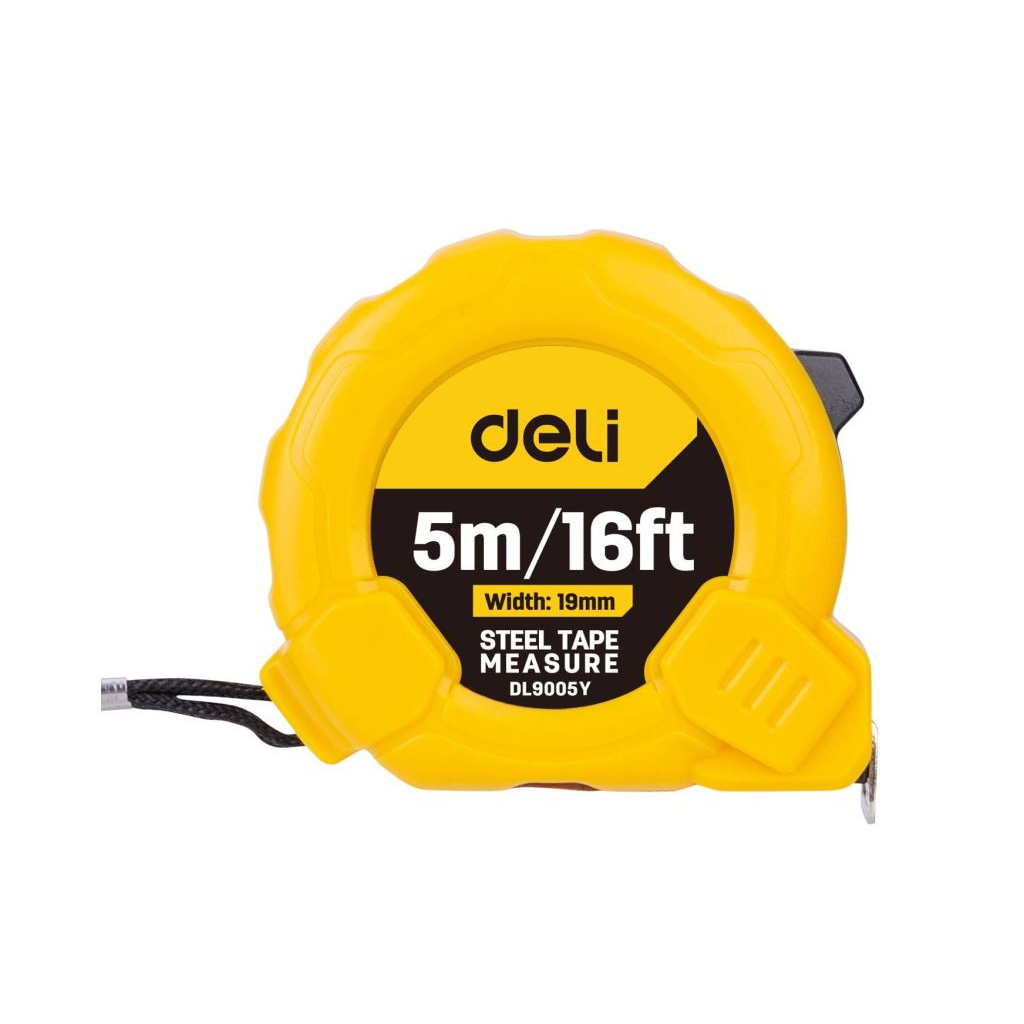Deli Tools mérőszalag 5m / 19mm sárga (EDL9005Y) (EDL9005Y)