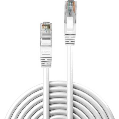 RJ45 Hálózat Csatlakozókábel CAT 6 U/UTP 7.50 m Fehér Védővel LINDY