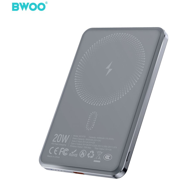 Wekome P79 ultravékony Power Bank 5000mAh, szürke
