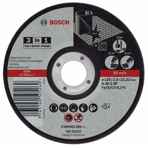 Bosch 2 608 602 388 sarokcsiszoló tartozék Vágótárcsa (2608602388)