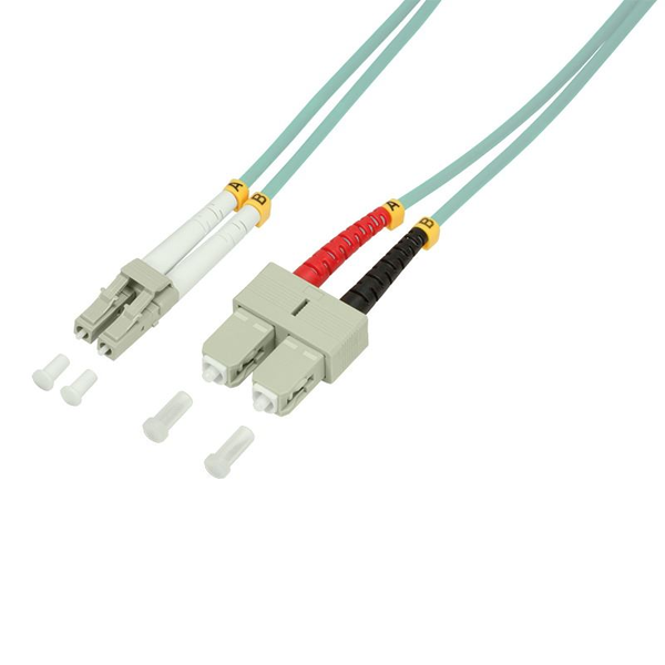 LogiLink 10m, LC - SC cavo InfiniBand e in fibra ottica Blu