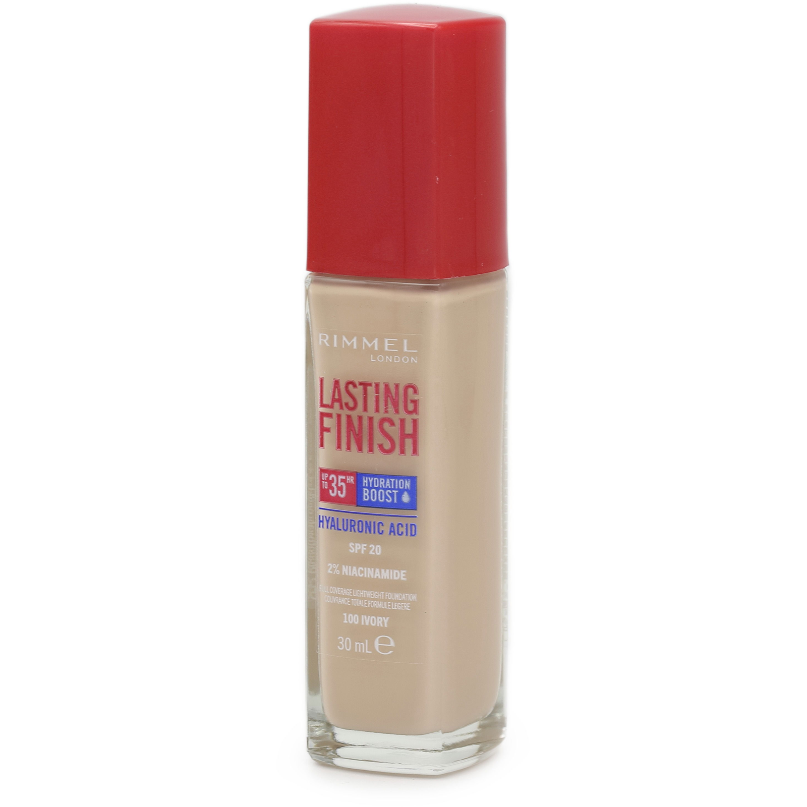 RIMMEL LONDON Lasting Finish 35H Hydration Boost SPF20 100 Ivory 30ml (3616304825057)