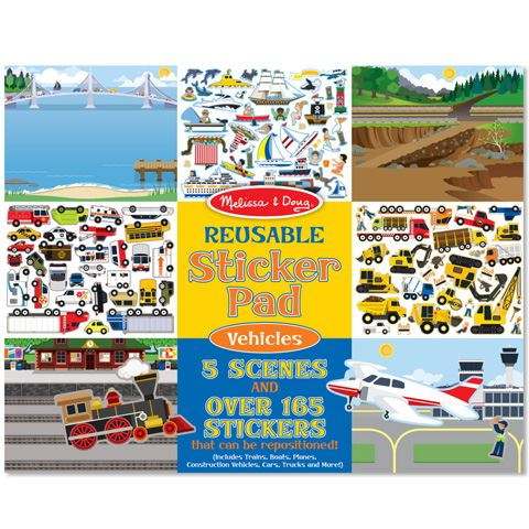 Melissa & Doug Járművek újrahasználható matrica szett (14199) (md14199)