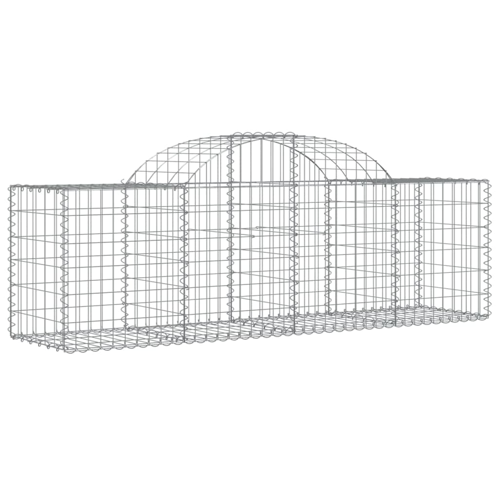 íves horganyzott vas gabion kosár 200x50x60/80 cm (153493)