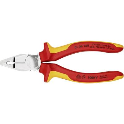 Cleste Combinat pentru Electricieni cu Suprafata Cromata si Manere cu Manson Bicomponent Vde 1000 V, L 160 Mm, Taiere O 2.0 / 1.5 / 10 Mm / 16 Mm2