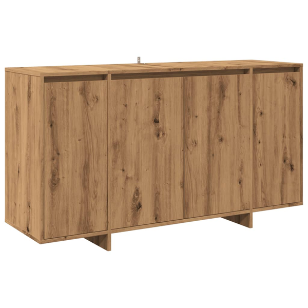 Dulap, stejar artizanal, 135x41x75 cm, lemn prelucrat