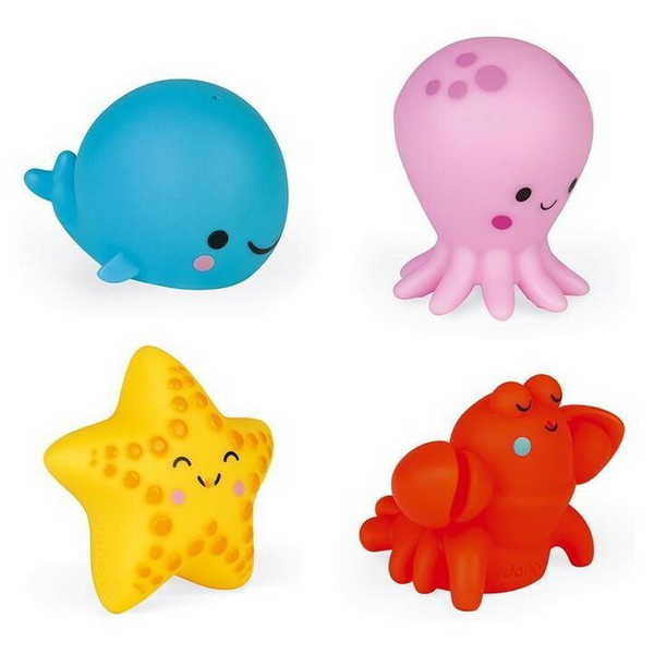 Hračky do vany 4 mořská zvířátka 10m+ Janod