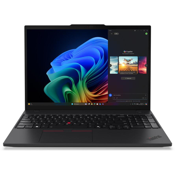 Lenovo ThinkPad T16 Gen 4 (AMD) Copilot+ PC AMD Ryzen AI 7 350 Laptop 40,6 cm (16") WUXGA 32 GB DDR5-SDRAM 1 TB SSD Wi-Fi 7 (802.11be) Windows 11 Pro Tysk Sort