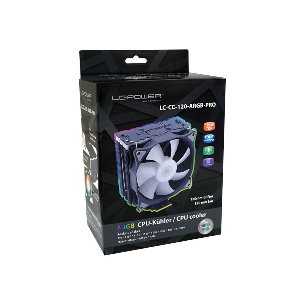 LC-Power LC-CC-120-ARGB-PRO Processzor Hűtő 120mm ARGB (LC-CC-120-ARGB-PRO)