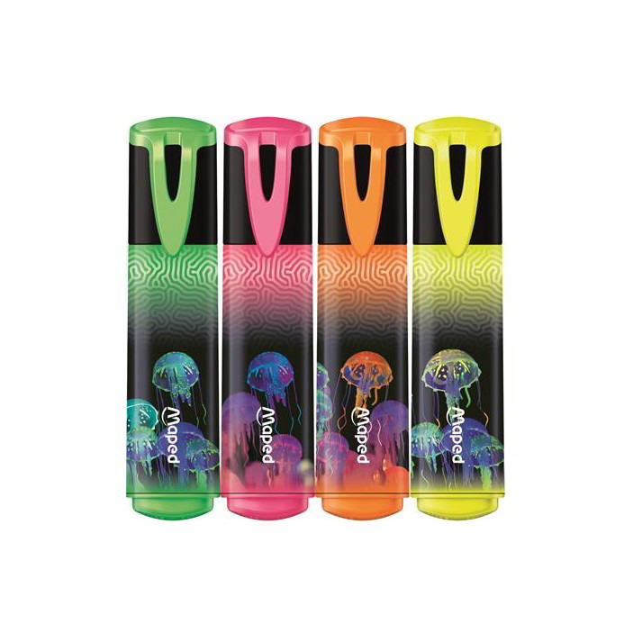 Maped Deepsea Paradise Fluo Peps 1-5mm Szövegkiemelő készlet - Vegyes színek (4 db / csomag) (740710)