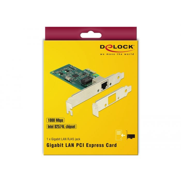 Delock PCI Express kártya > 1 x Gigabit LAN (89943) (del89943)
