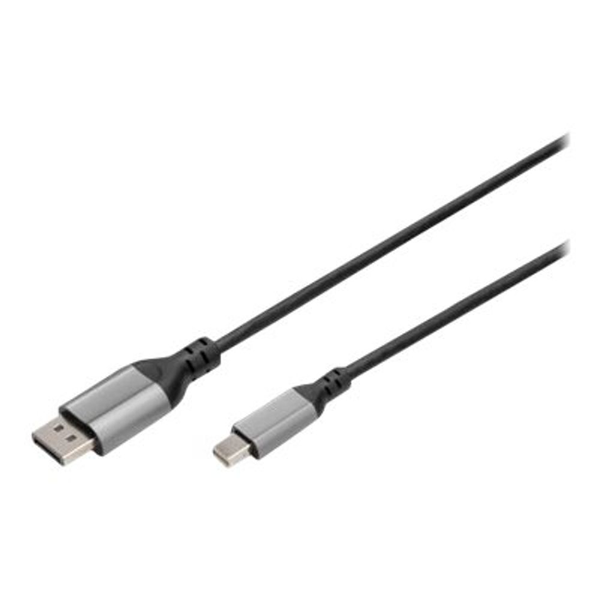 Digitus 8K DisplayPort Adapter Cable, Mini DP to DP 2m Black