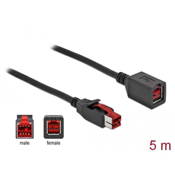 Delock Powered USB bővítőkábel 24V 5m (85989)