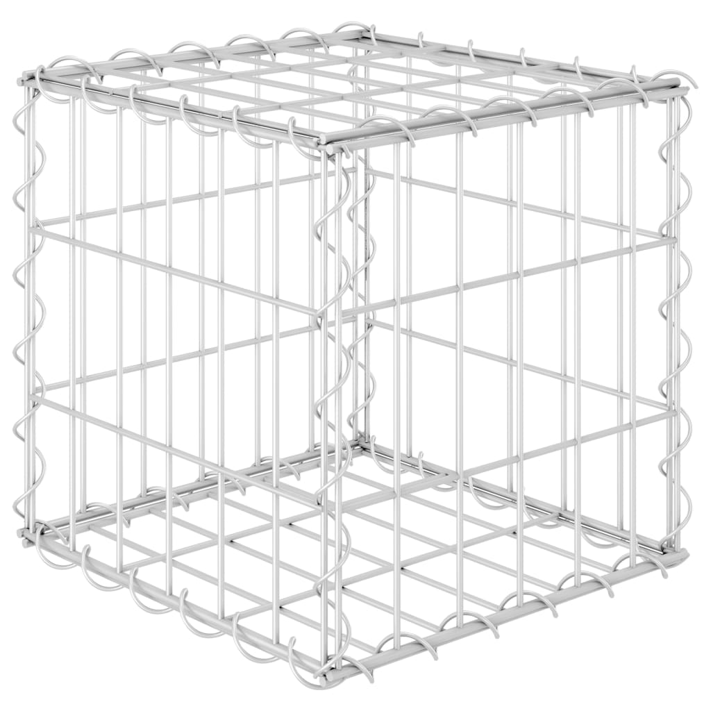 kocka alakú acélhuzal gabion magaságyás 30 x 30 x 30 cm (145648)