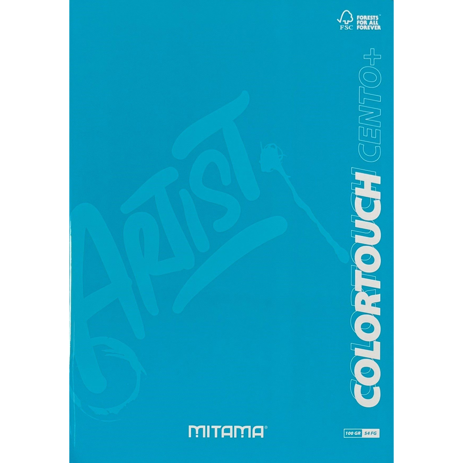 MITAMA A4, vonalas, margós, 52+2 lapos, türkizkék (62176-90147)