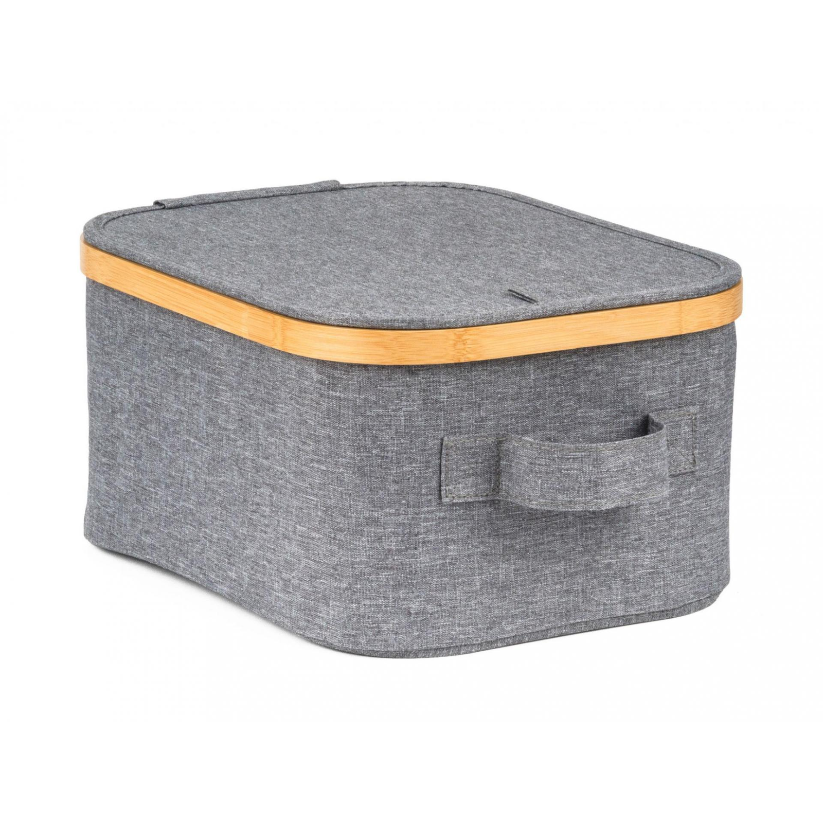 G21 24×30×15 cm bambusz, fedéllel, szürke (UBG21BAM003-2G)