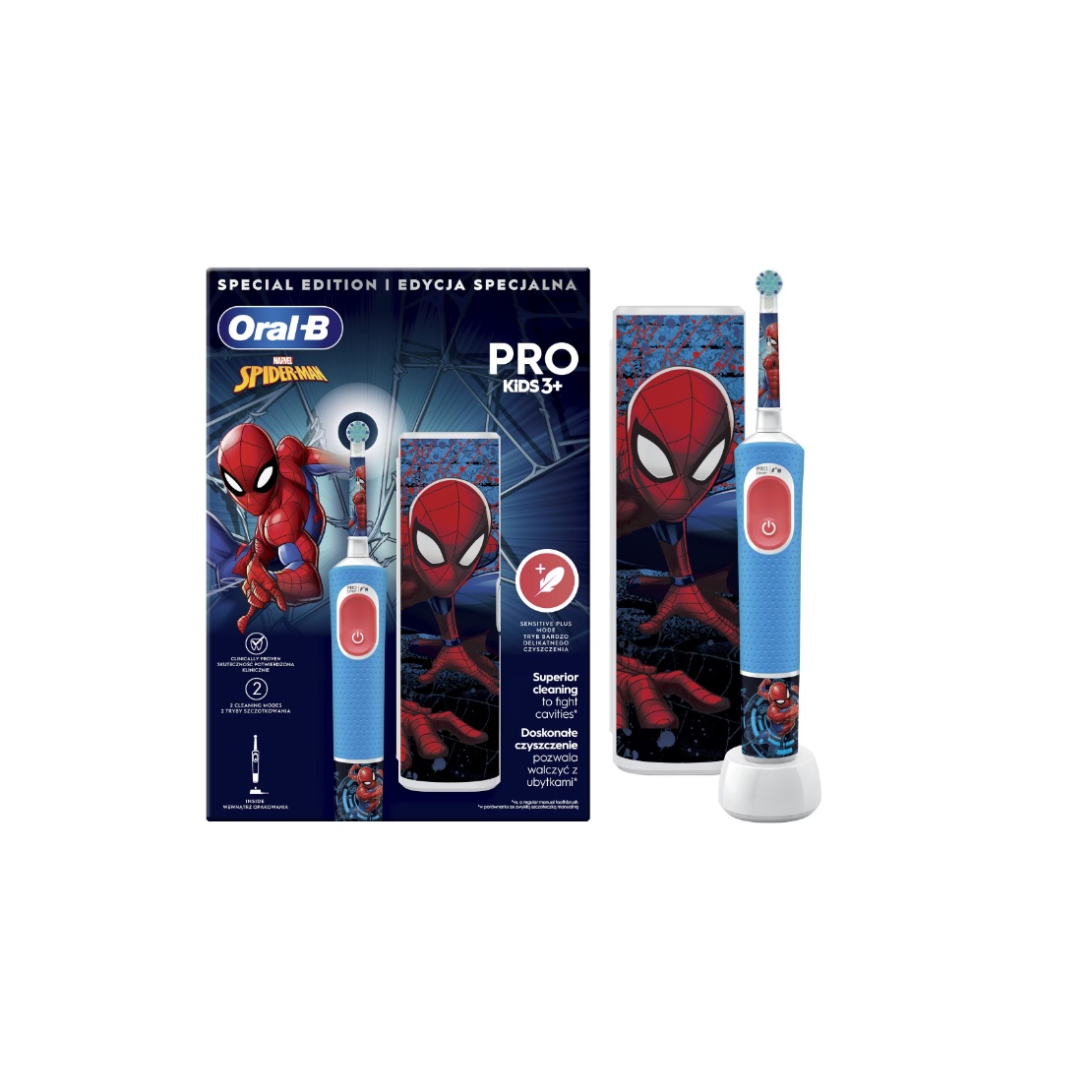 Oral-B Pro Kids Elektromos fogkefe tokkal - Pókember (PRO KIDS 3+ SPIDERMAN)