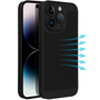 Samsung Galaxy A36 5G SM-A366B, Műanyag hátlap védőtok, légáteresztő, lyukacsos minta, Breezy, fekete
