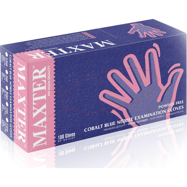 Védőkesztyű, egyszer használatos, nitril, XS méret, 100 db, púder nélküli, pink