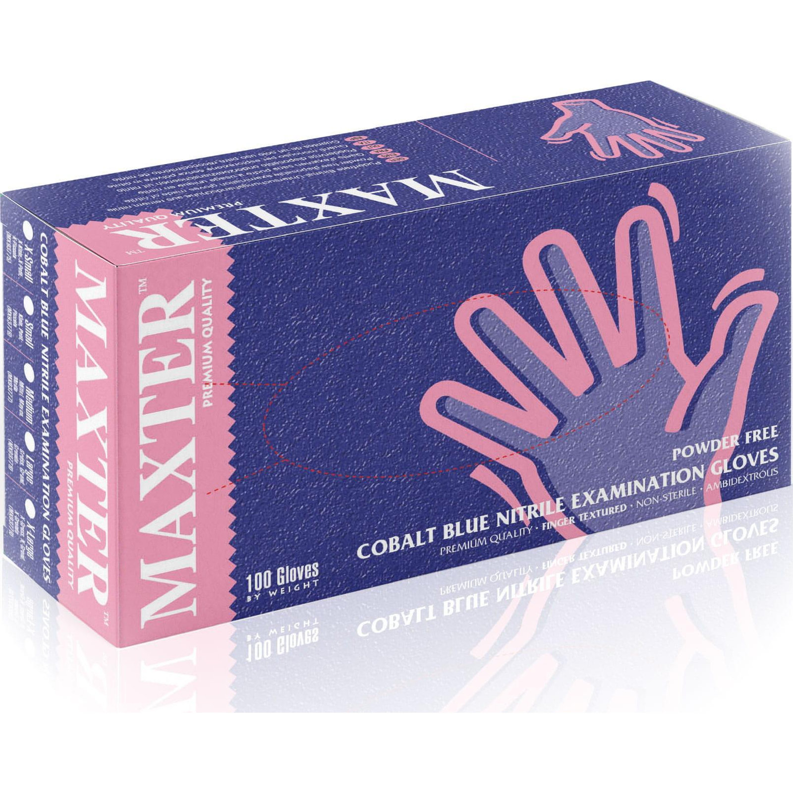 Védőkesztyű, egyszer használatos, nitril, XS méret, 100 db, púder nélküli, pink ( )