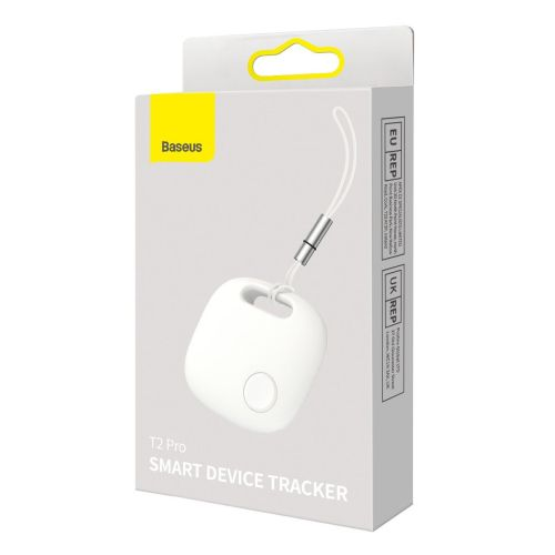 Уред против изгубване Smart Baseus T2 Pro с кабел, Bluetooth, Бял