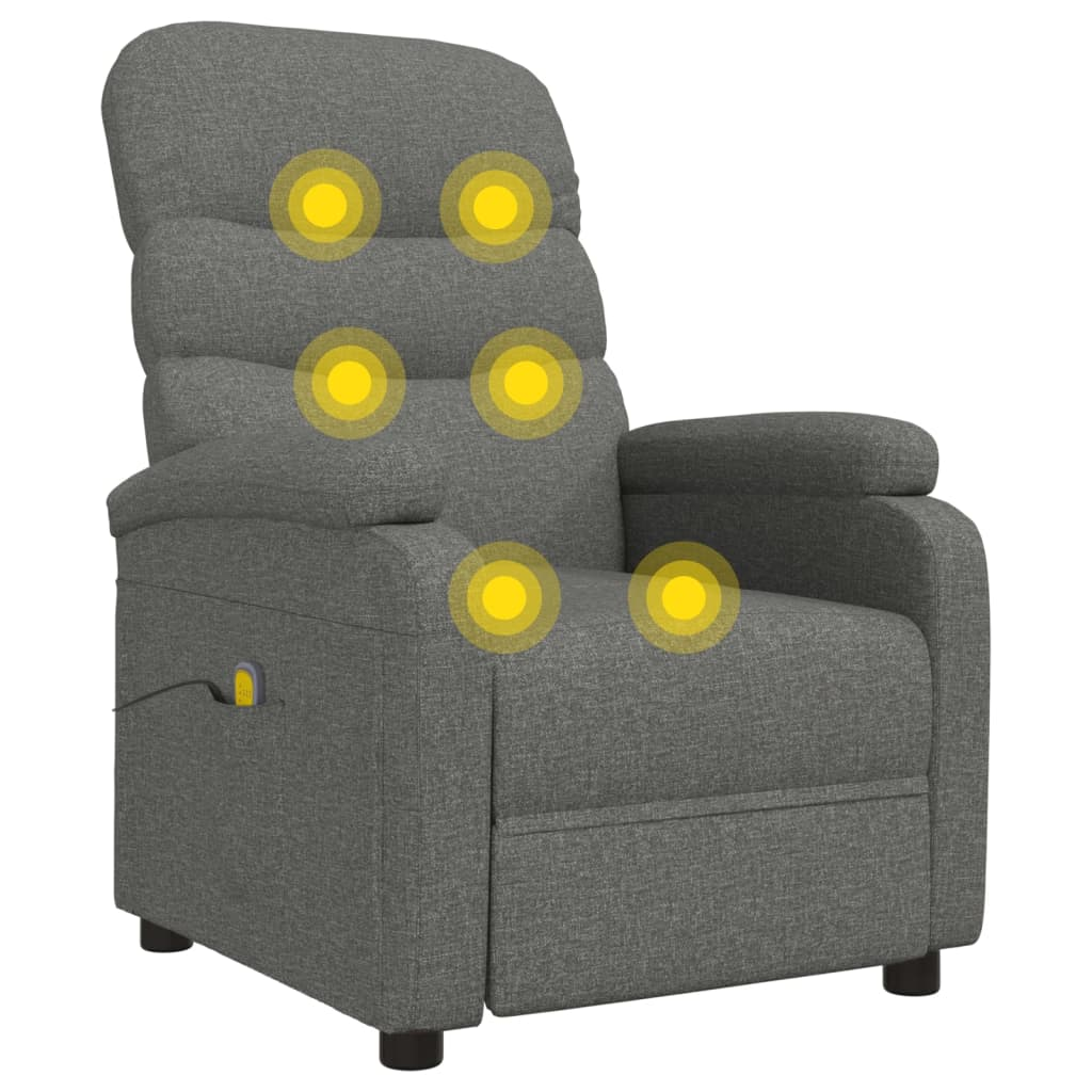 sötétszürke szövet masszázsfotel (348300)