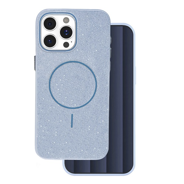 Szilikon telefonvédő (műanyag hátlap, kameravédő, MagSafe, csillogó) VILÁGOSKÉK Apple iPhone 16 Pro "Gigapack csomagolás" (GP-171532)