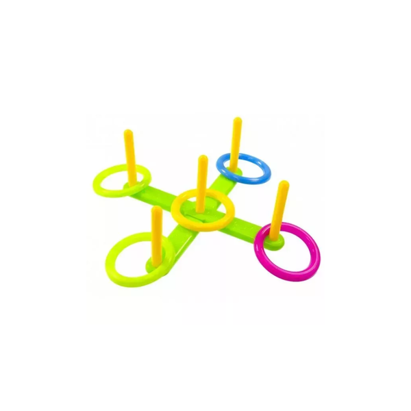 Műanyag ügyességi karikadobáló játék - Zöld