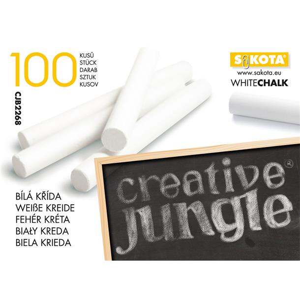 Sakota Kerek Táblakréta - Fehér (100 db) (CJB2268)