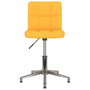 2 db mustársárga szövetborítású forgó étkezőszék