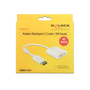 Адаптер активен Delock 62600, Displayport - DVI 1.2 4K, Бял