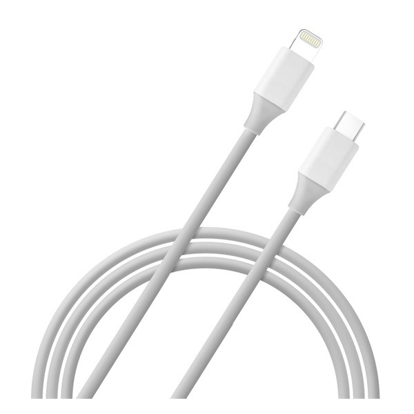 4-OK adatkábel és töltő (18W, Type-C - lightning 8pin, PD gyorstöltés támogatás, 100cm) FEHÉR (USPDIC)