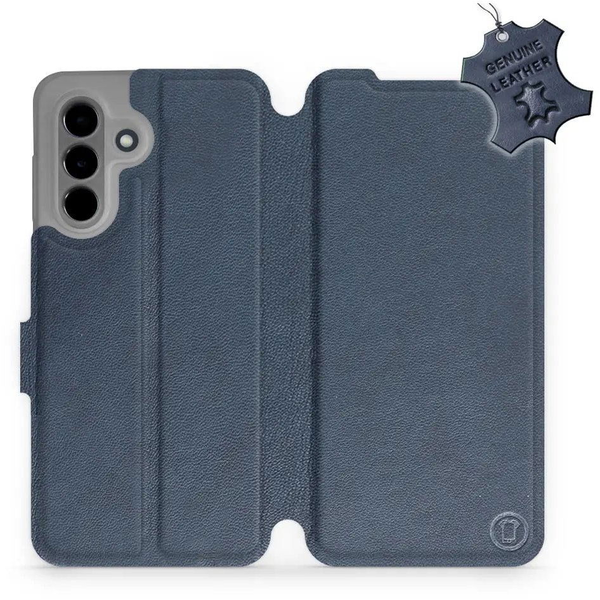 Mobiwear Samsung Galaxy A26 kék bőr flip tok