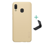 Samsung Galaxy A20 / A30 SM-A205F / A305F, Műanyag hátlap védőtok, stand, Nillkin Super Frosted, arany