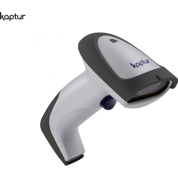 Kaptur KP1101: Advanced Plus 1D vonalkód szkenner Vezetékes 1D Lézer Fekete/szürke Kézi szkenner állvánnyal USB