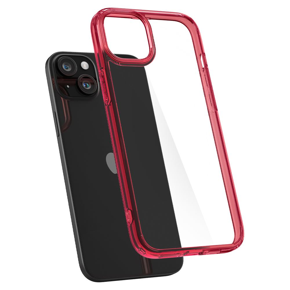 Spigen Ultra Hybrid iPhone 15 tok átlátszó-piros (ACS06794) (ACS06794)