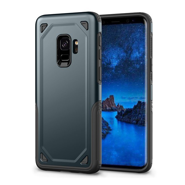 Defender műanyag telefonvédő (közepesen ütésálló, szilikon belső, ultravékony) SÖTÉTKÉK [Samsung Galaxy S9 (SM-G960)]