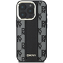 DKNY PU Leather Checkered Pattern Magsafe iPhone 16 Pro Black tok