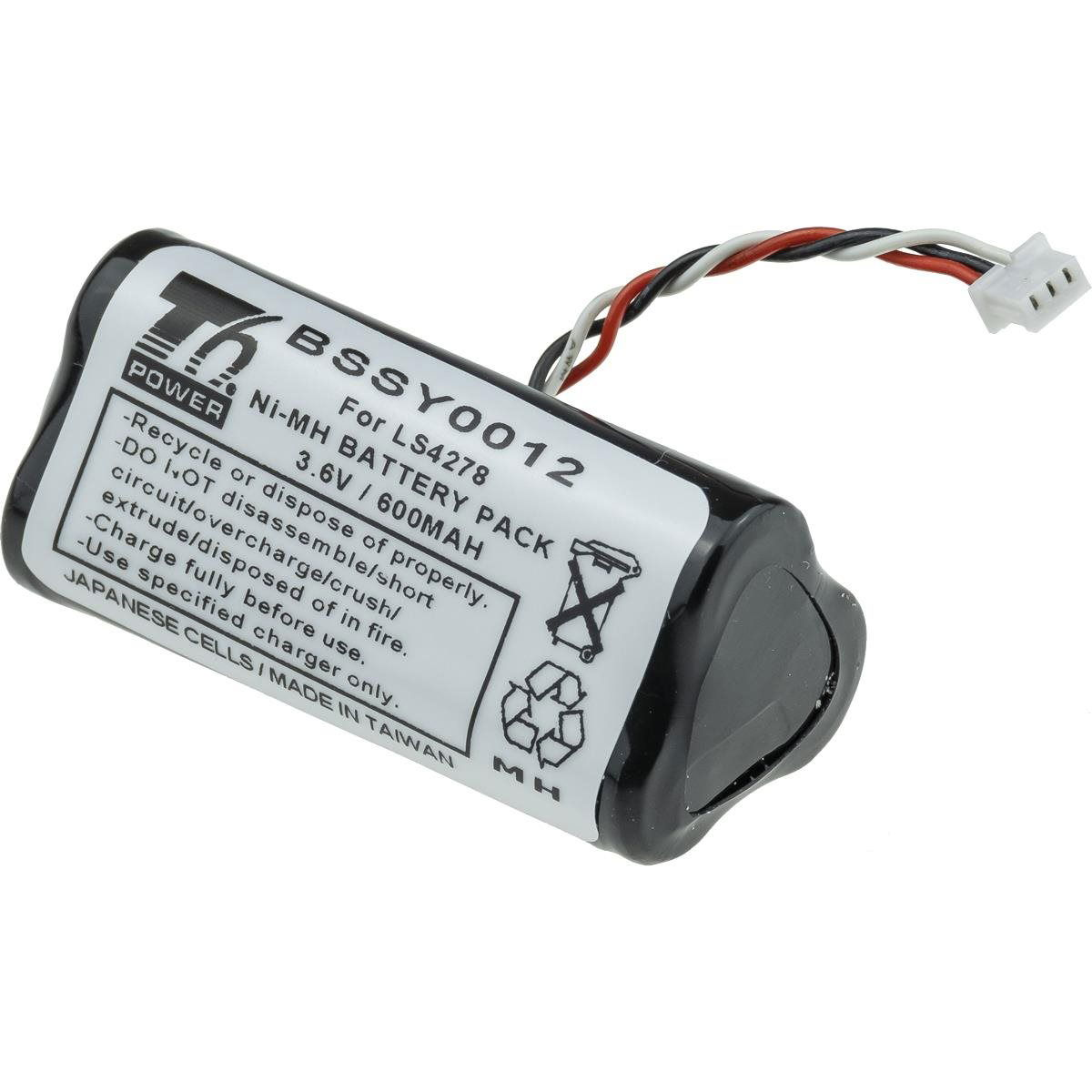 T6 Power for Zebra LS4278, Ni-MH, 600 mAh (2.16 Wh), 3.6 V (BSSY0012_v59798)