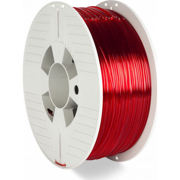 Verbatim 55054 3D-printmateriaal Polyethyleentereftalaatglycol (PETG) Rood, Transparant 1 kg
