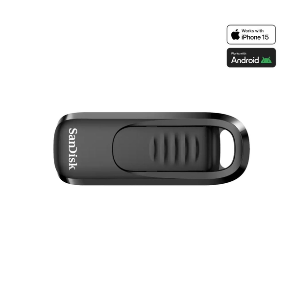 Pen Drive 128GB USB-C SanDisk Ultra Slider (SDCZ480-128G-G46)